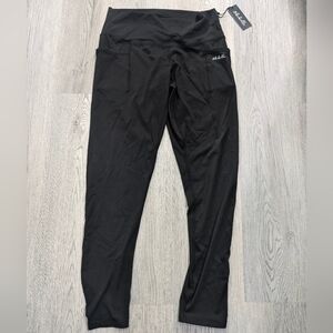 NWT Abibelle Sally Black Leggings Large Goth Athleisure Yoga Pocket Pants